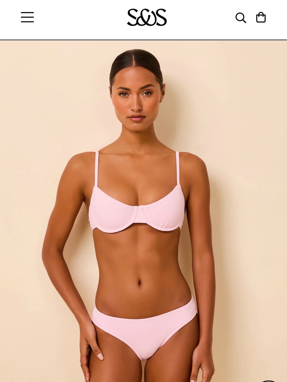 SOLID & STRIPED Flamingo Pink Eva Bikini